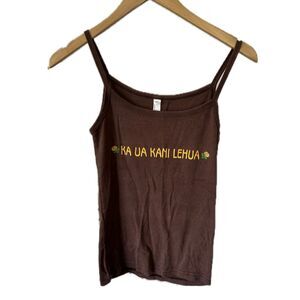 Vintage Juniors Uncle Johnny Hula Halau Ka Ua Kani Lehua Big Island Tank Top M